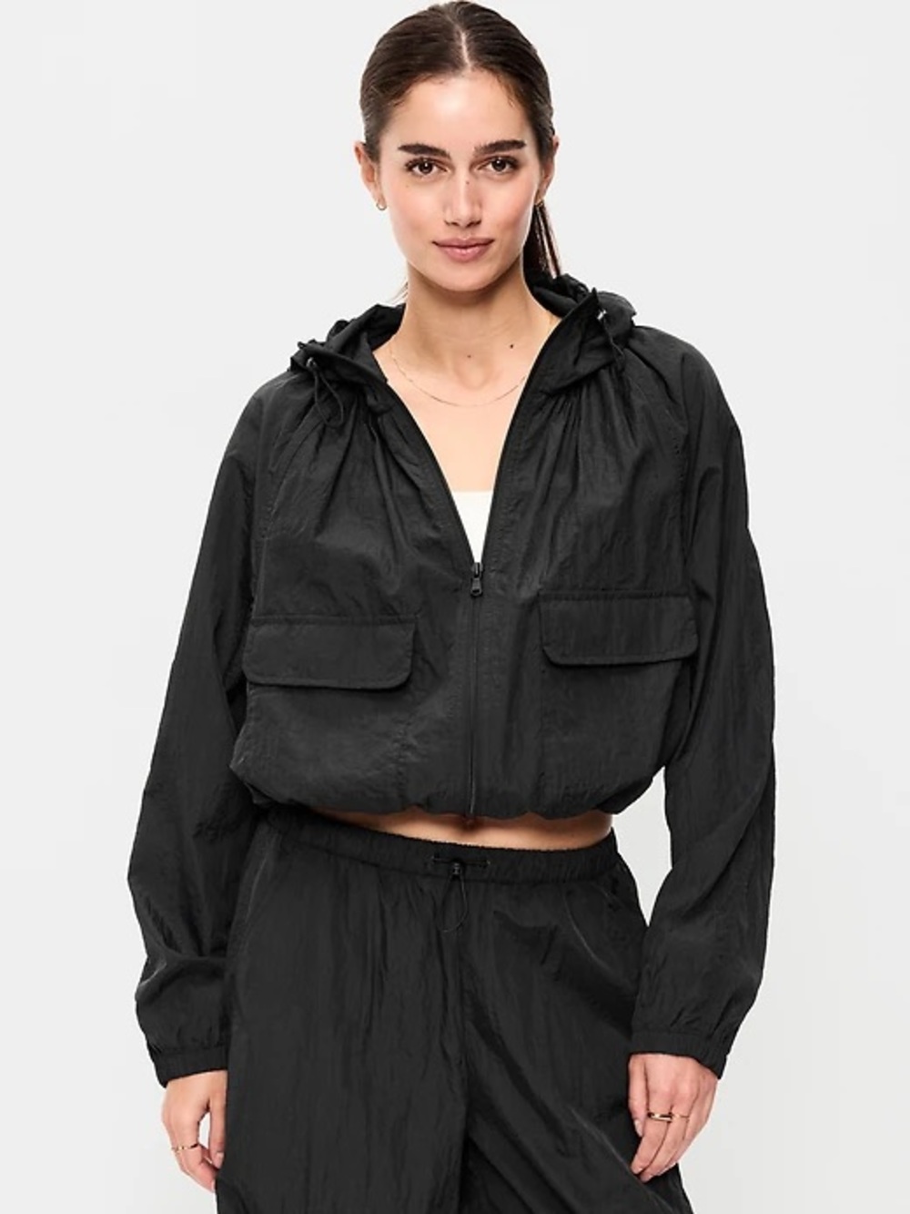 Old Navy full zip crop windbreaker